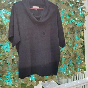 Michael Kors charcoal gray women’s cowl neck short sleeve sweater, size 1X.